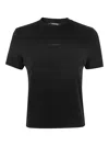 Jacquemus 'le T-shirt Gros Grain' Black Crewneck T-shirt With Logo Patch On The Front In Black