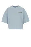 Jacquemus Blue Boxy Embroidered T-shirt In Blue
