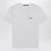 Jacquemus T-shirt In Cotone Bianca Con Logo Women In Gray