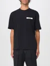 Jacquemus Grosgrain Crewneck T-shirt Short Sleeves In Black