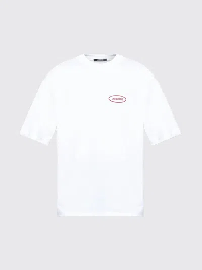 Jacquemus Crew Neck Short Sleeve Fitted T-shirt In White