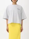 Jacquemus Short Sleeve Crew Neck Oversized Top In Grey