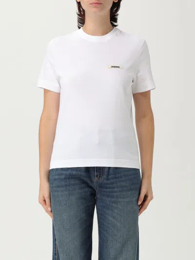 JACQUEMUS T-SHIRT JACQUEMUS WOMAN COLOR WHITE,H18523001