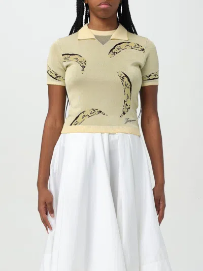 JACQUEMUS T-SHIRT JACQUEMUS WOMAN COLOR YELLOW,G78319003