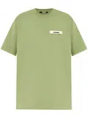 Jacquemus Grosgrain Brand Tab T-shirt In Green