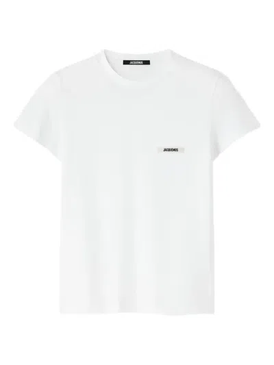 JACQUEMUS T-SHIRT WITH APPLIQUÉ