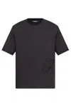 Jacquemus Mens Dark Navy Logo-embroidered Cotton T-shirt In Brown