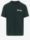Jacquemus Le Gros Grain Logo-patch Crewneck T-shirt In Green