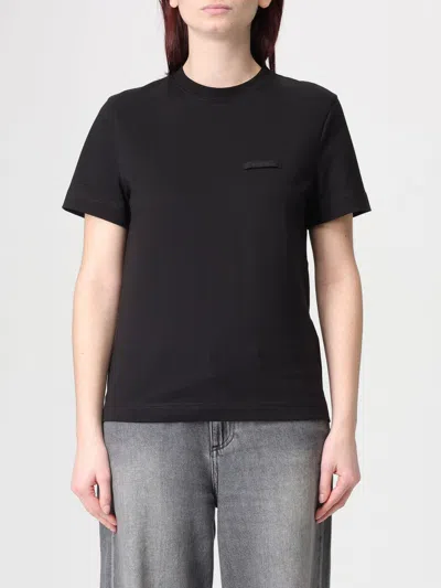 Jacquemus Womens Black Le T-shirt Grosgrain-logo Cotton-jersey T-shirt