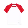 Jacquemus Raglan T-shirt With Red Sleeves And Subtle Logo