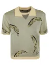 Jacquemus Womens Banana Jacquard Yellow The Marino Banana-print Woven-knitted Polo Top In Multi