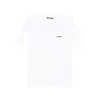 Jacquemus 'le T-shirt Gros Grain' White T-shirt With Logo Patch On The Front