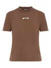 Jacquemus The Gros Grain T-shirt In Brown