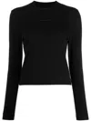 Jacquemus Top Le T-shirt Gros Grain In Cotone Stretch In Black
