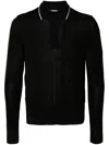 Jacquemus Le Polo Tricot Polo Shirt In Black