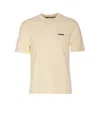 Jacquemus Le T-shirt Gros Grain Beige T-shirt With Logo Patch On The Front In Cotton Man In Neutral