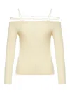 Jacquemus Long Sleeve Lingerie Sierra T-shirt In Nude & Neutrals