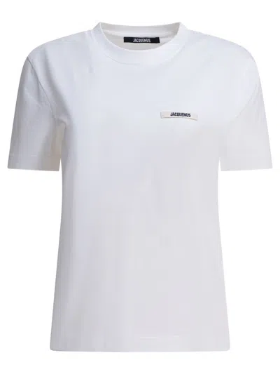 JACQUEMUS JACQUEMUS T-SHIRT A MANICHE CORTE "GROS GRAIN"