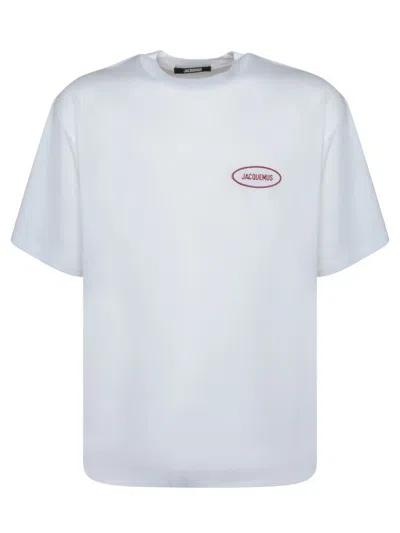 Jacquemus Crew Neck Short Sleeve Fitted T-shirt In White