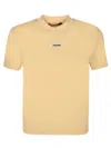 Jacquemus Le Tshirt Gros Grain Cotton T-shirt In Yellow