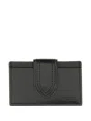 Jacquemus Tab-closure Leather Wallet In Black
