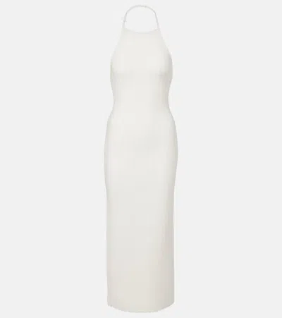 Jacquemus La Robe Maille Tablier Knitted Dress In White