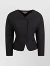 Jacquemus Tailored Blazer Curved Hem In Black