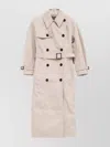 Jacquemus Double-breasted Trench Coat With Belt In Neutral