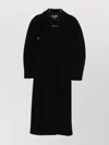 Jacquemus Le Manteau Curvo Black Double-breasted Coat With Notched Revers And Rear Single Vent In Wool Woman In Black
