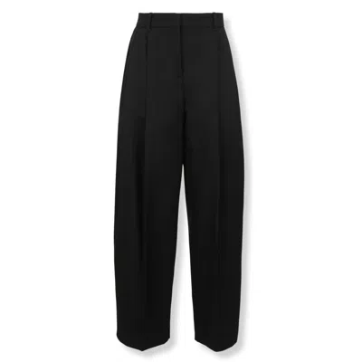 Jacquemus Tailored Mid-rise Pants With Straight Leg Cut In Black