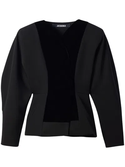 Jacquemus Tailored Open-front Jacket In Black
