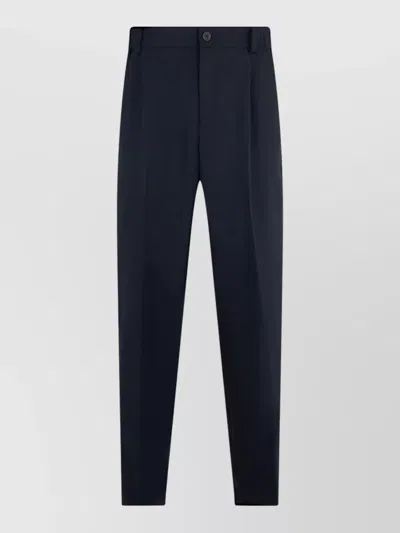 Jacquemus Tailored Straight Leg Trousers Crease Detail In Blue