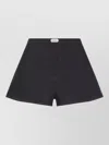 Jacquemus Amelo De-nîmes Blue Cotton Cashmere Shorts In Black