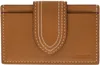 Jacquemus Le Porte-carte Bambino Flap Card Holder In 811 Light Brown 2