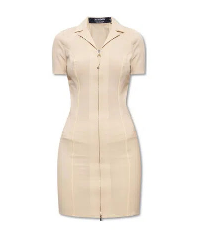 Jacquemus Tangelo Mini Tennis Dress In Nude