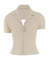 Jacquemus La Chemise Tangelo Virgin Wool-blend Shirt In Nude
