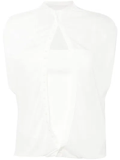 Jacquemus Tank Top With Blouse In White