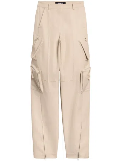 Jacquemus Tapered Trousers In Beige