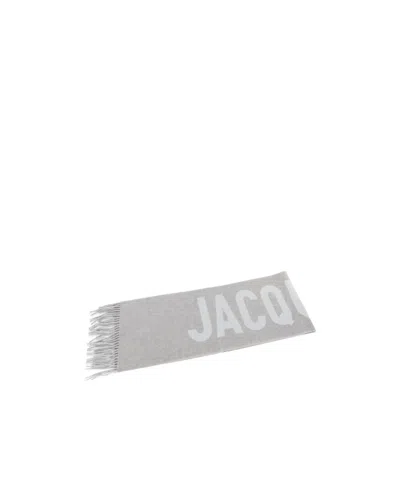 Jacquemus Tassel Scarf In Gray