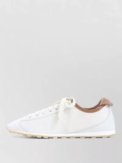 Jacquemus Tennis Sneakers Contrast Heel Low Top Quilting In White