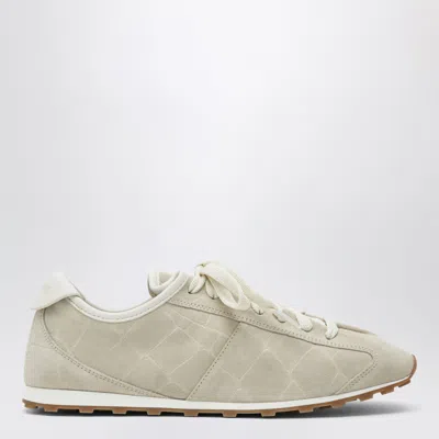 Jacquemus Tennis Sneakers In Embossed Suede In Ivory In Brown