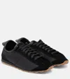 Jacquemus Les Tennis Panelled Suede And Nylon Sneakers In Black