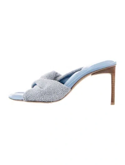 Pre-owned Jacquemus Terry Cloth Sandals In Blue