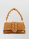 Jacquemus Le Bambimou Doux Shearling-trimmed Leather Shoulder Bag In Brown