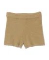 Jacquemus Textured-knit Mini Shorts In Green