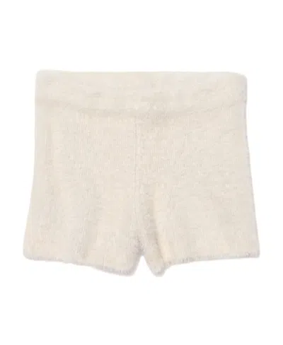 Jacquemus Textured Knit Shorts In White
