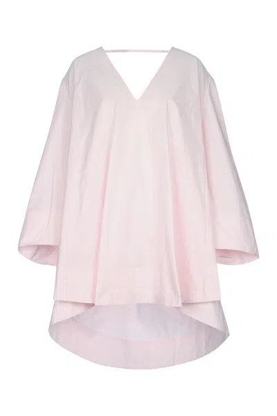 Jacquemus Textured Peasant-style Dress In Lightpink