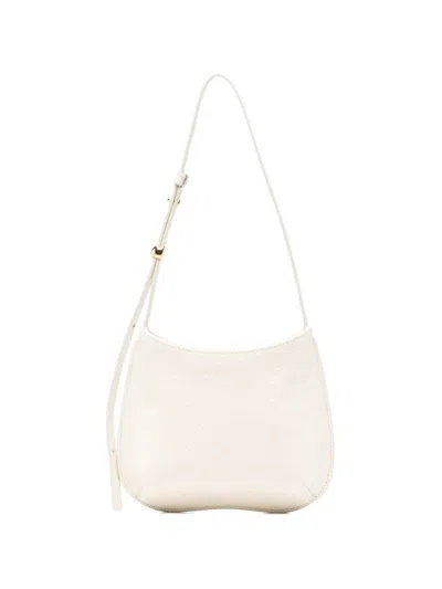Jacquemus Le Petit Bisou Leather Shoulder Bag In Neutral