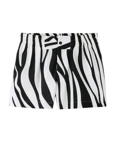 Jacquemus The Agave Shorts In Print Zebra Arty White Black
