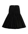 Jacquemus Bandeau Long Skirt With Flowing Flounces In Black